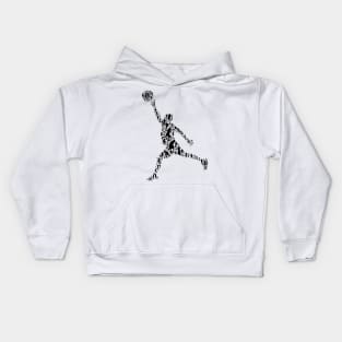 Basketball Player Silhouette Gift graphic Kids Hoodie